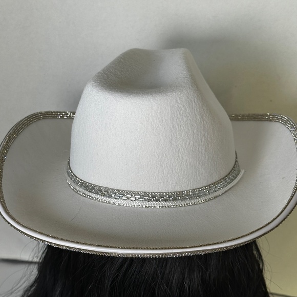 Rhinestone Western Bling White Cowboy Hat | Handcrafted | Cowboy Carter Concert - Picture 3 of 7